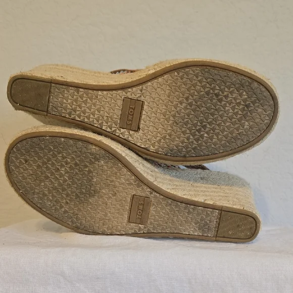 Toms Multicolor Woven Espadrille Wedges - Picture 8 of 15